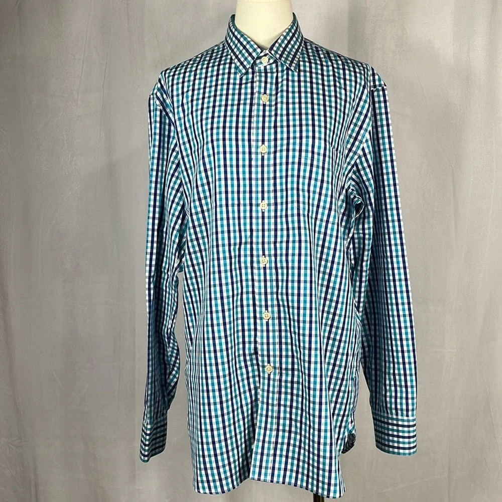 Thompson Shirtings for‎ J. Crew Wrinkle-free Voyager Dress Shirt in Gingham.